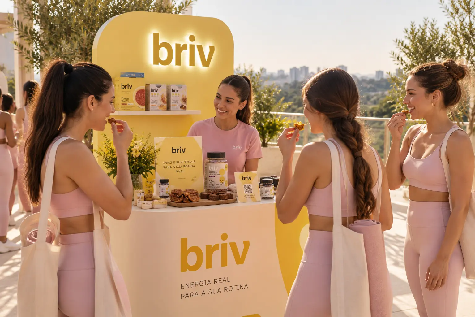 Exemplo de stand de snacks no rooftop